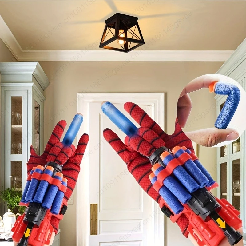 رذاذ المعصم الرصاص الناعمة مع قفازات إطلاق لعبة القنبلة الناعمة ألعاب الألعاب في الهواء الطلق