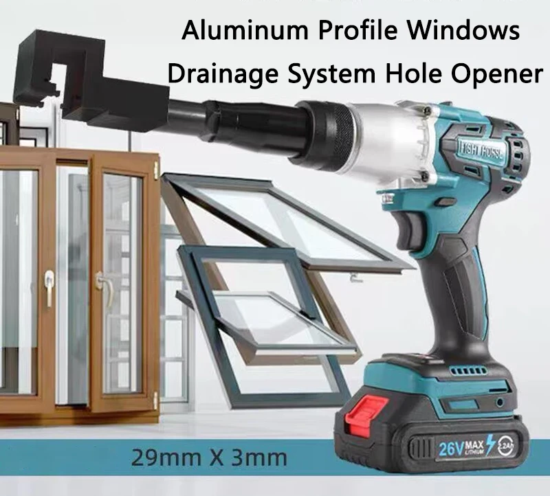 Aluminum Profile Door and Window Drilling machine Electric Aluminum Alloy Rail Punching Machine Aluminum Track Hole Opening 3*29