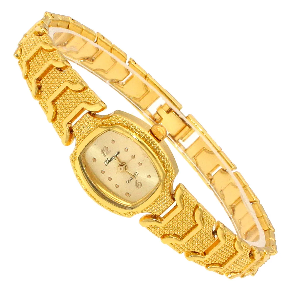 Dropshipping Mewah Wanita Gelang Jam Tangan untuk Wanita dengan Harga Murah Emas Analog Watch Dress QUARTZ Wrist Jam Jam Tangan Lucu Watch