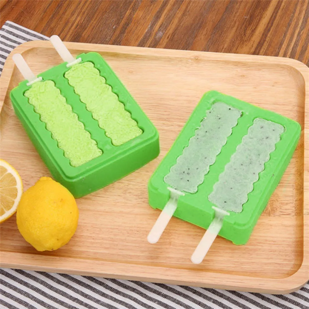 2 cavities long twist heliciform shape silicone chocolate lollipop ice cream popsicle mold cake pop mould for baking