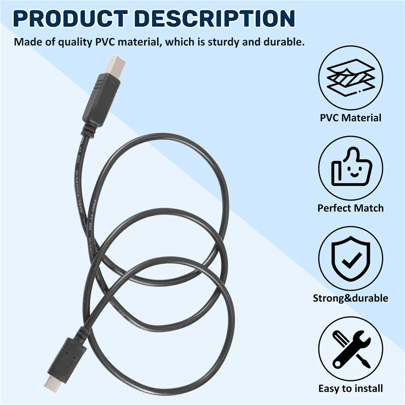 -N21R USB-C USB 3.1 Type C Male To USB 2.0 B Type Male Data Cable Cord Phone Printer