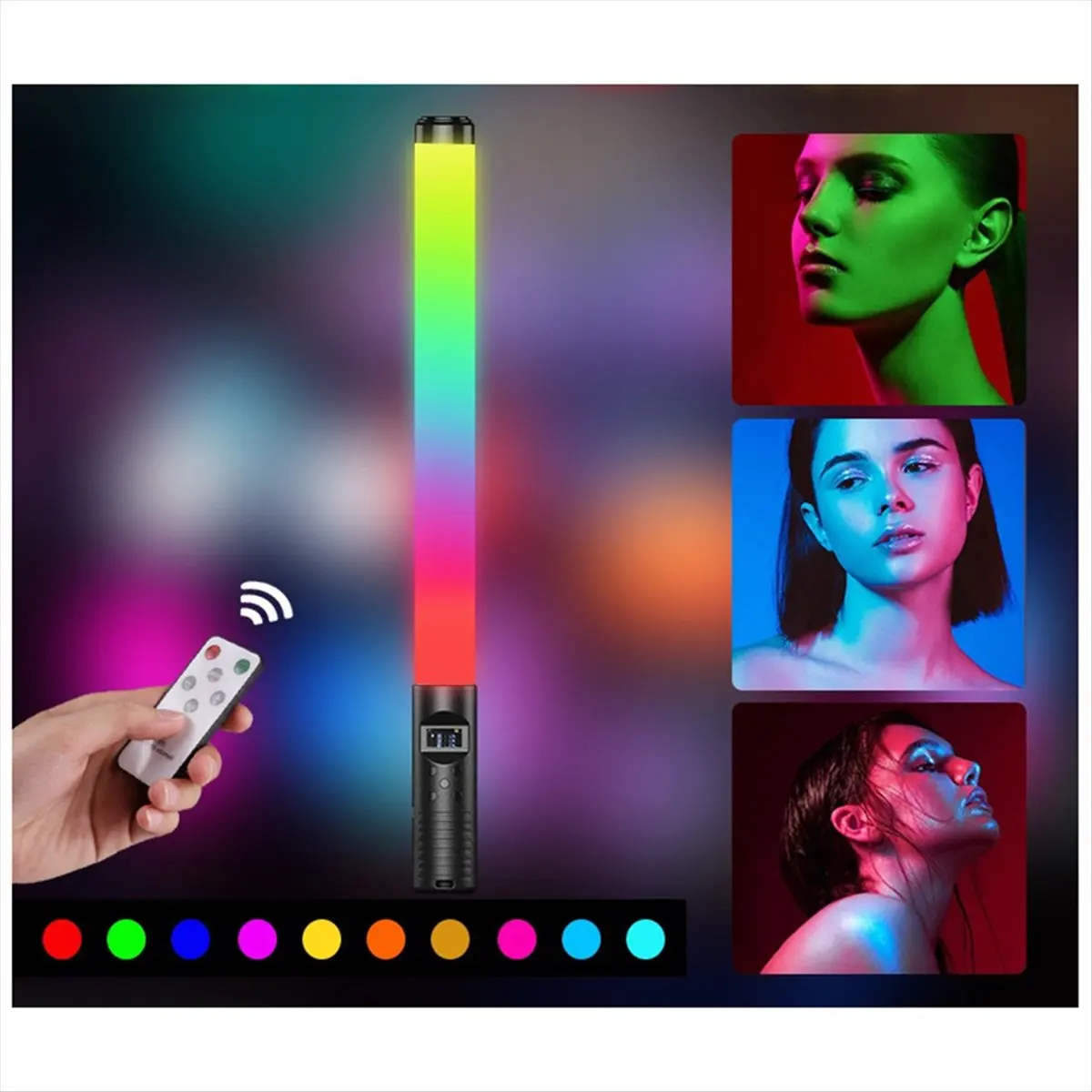 A14M RGB Video Light Stick Wand Colorful LED Lamp Fill Light Handheld Flash Speedlight Photography Lighting