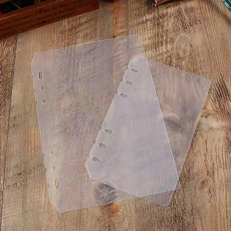 5pcs A5 A6 A7 B5 A4 Loose-Leaf Divider Baffle PP Transparent Matte Protecting Inner Paper Spacer Organizer Separator Board Pages