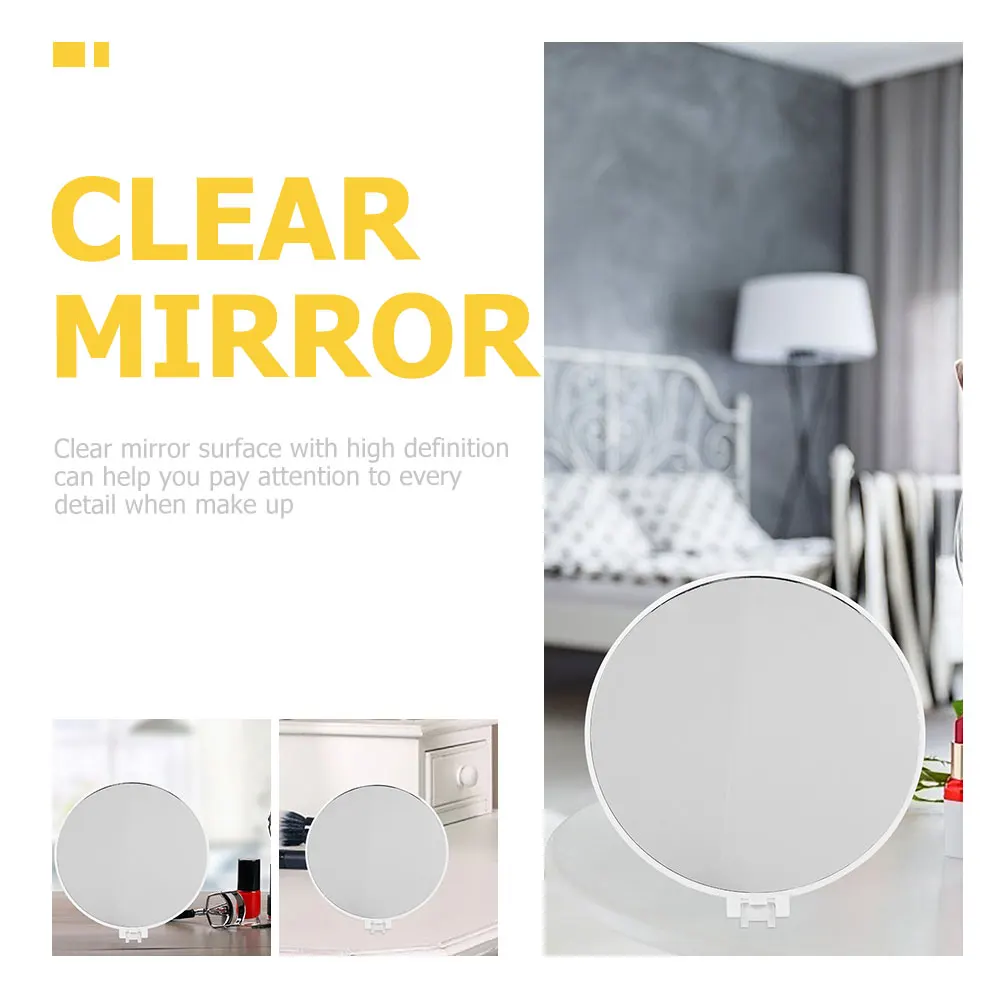 Miroir de maquillage pliable de bureau en plastique, Base Stable Portable haute définition, petite taille, parfait pour le maquillage quotidien et les cadeaux, vanité