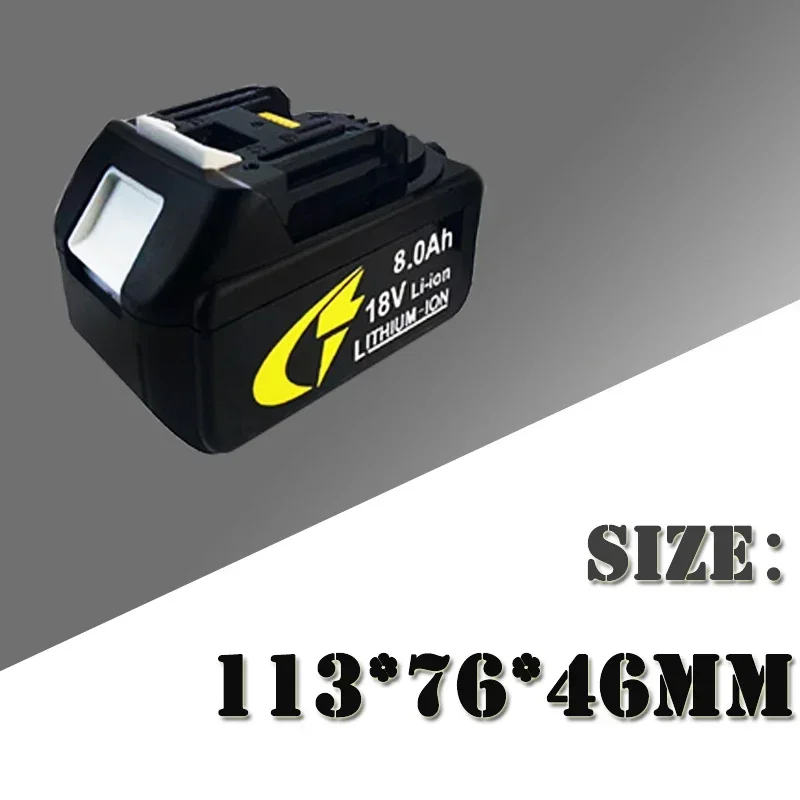 Brand New 18 V 8000mAh Lithium Ion for Makita 18v Battery 8Ah BL1840 BL1850 BL1830 BL1860 BL1860 Rechargeable Battery