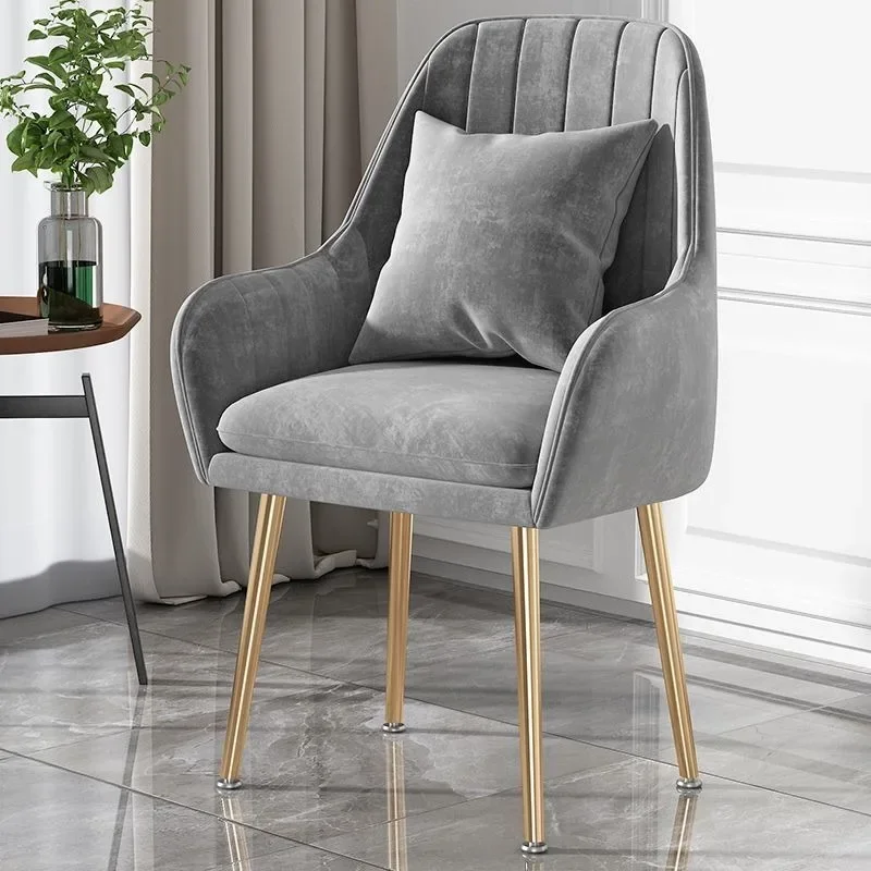 Simple Dining Chair Internet Celebrity Nordic Ins Style Makeup Chair Girls Bedroom Backrest Nail Chair Dressing Table Stool