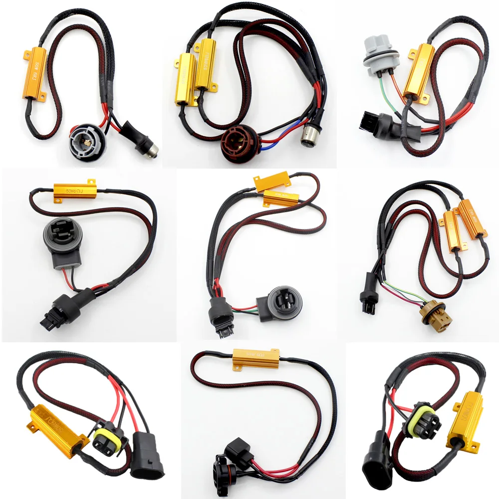 6 Ohm 50W LED Load Resistors Canbus Decoder for Car Stop Light Turn Signal Error Message Flicker Cancel Universal Automotive