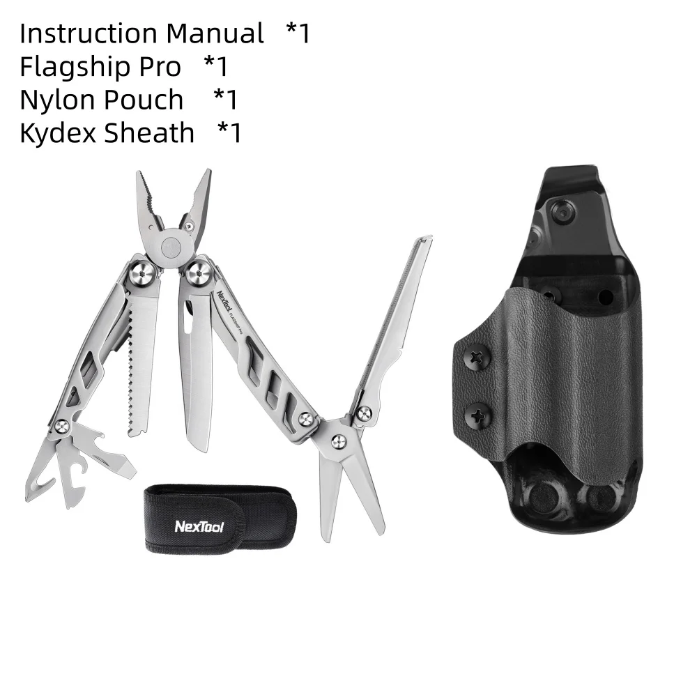 NexTool Flagship Pro 16-in-1 multitooltang EDC vouwmes kampeeruitrusting outdoor survival kit draagbare gereedschapset