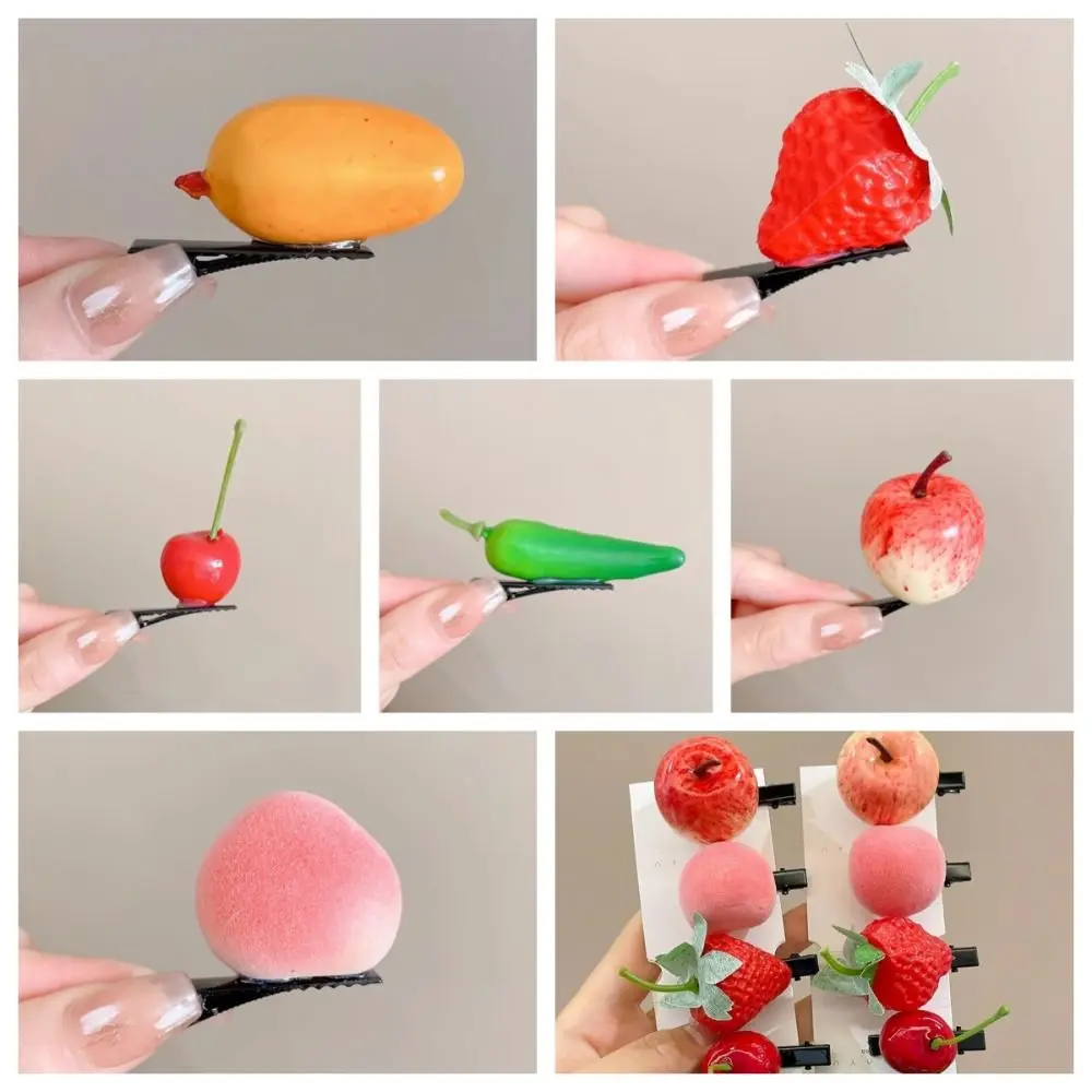 Hair Accessories Simulation Fruit Hair Clip Hair Ornament Costume Headwear Vegetable Hairpin Side Barrettes Headdress