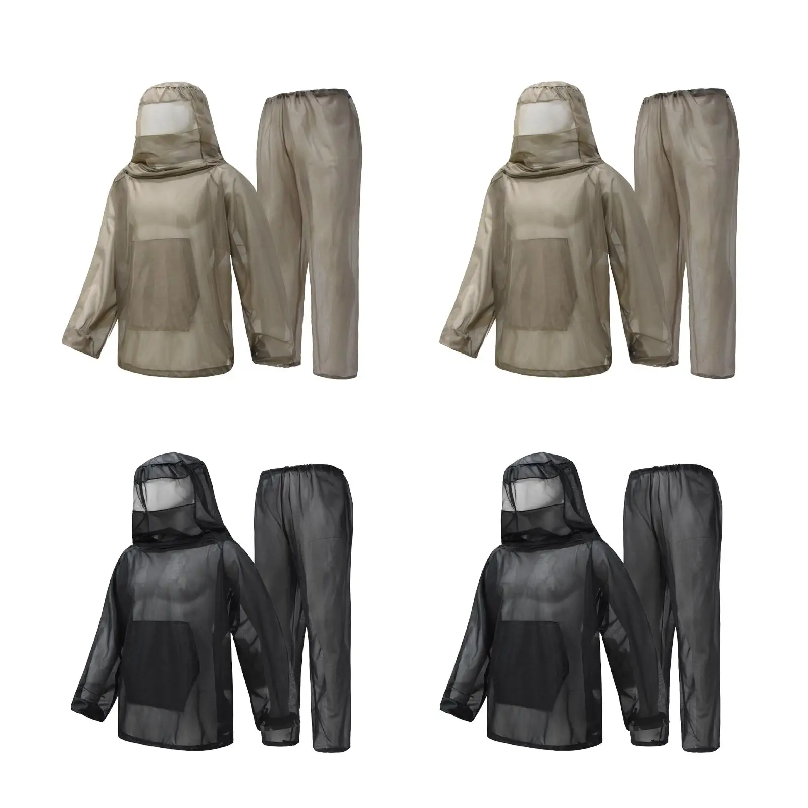Kids Adults Beekeeping Suit with Hood Breathable Full Body Protective Outfit Bee Keeper Pants Top for Outdoor Work Kids Adults Beekeeping Suit with Hood Breathable Full Body Protective Outfit Bee Keeper Pants Top for Outdoor Work