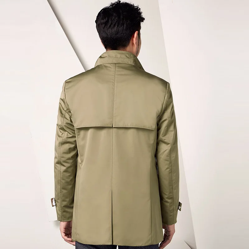 

Новая модная мужская ветровка средней длины, повседневный костюм с воротником Jaet Ele Simple Sle, весенний сезон, облегающая молния