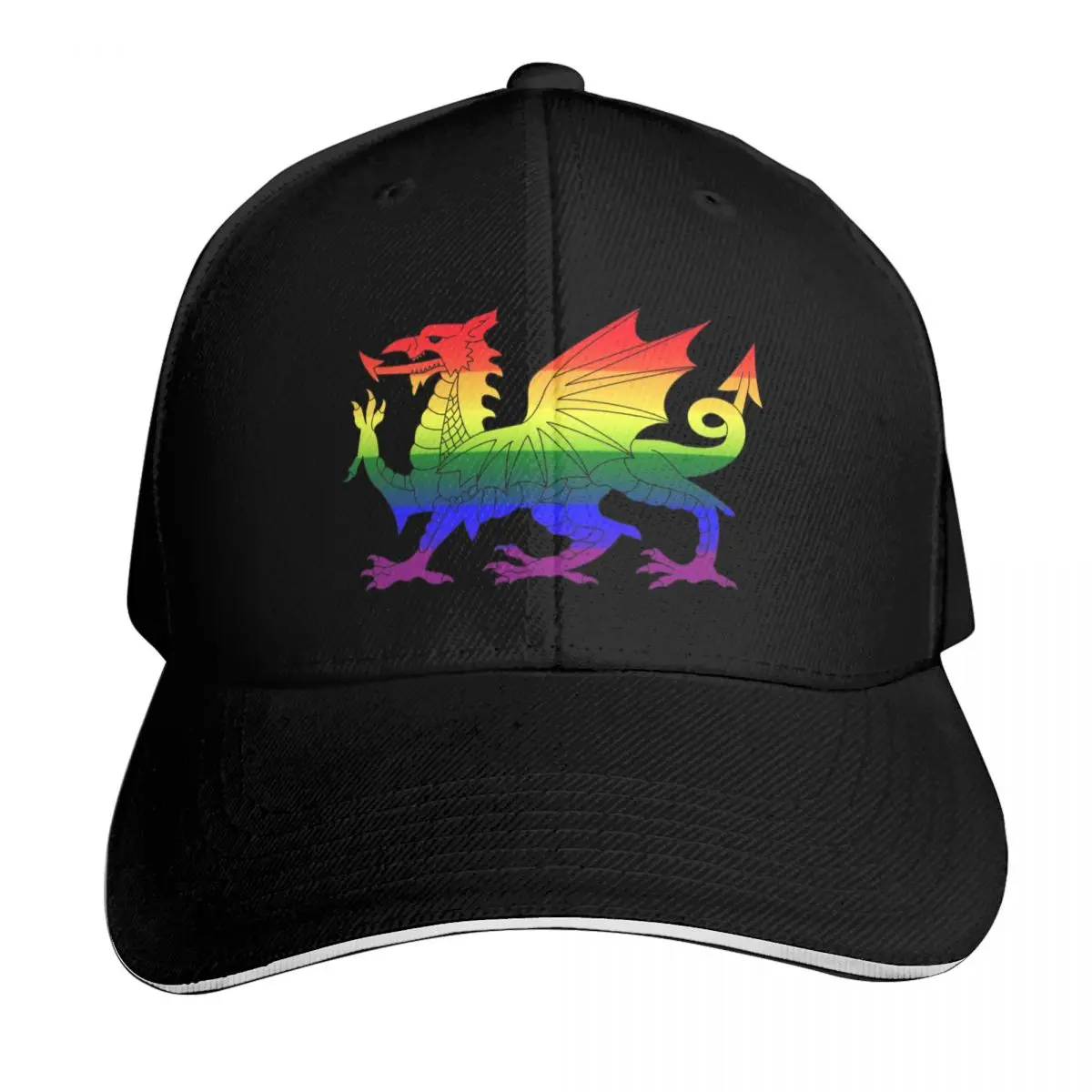 Wales Pride Flag, Baner Balchder Cymru, Welsh, Cymraeg Baseball Cap golf hat genuine fishing hat Hat Baseball Cap Women's Men's