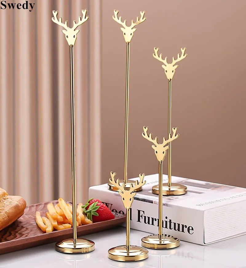 Metal Table Number Place Card Display Stand Restaurant Hotel Food Store Shop Name Label Note Sign Memo Recipe Reserved Clip