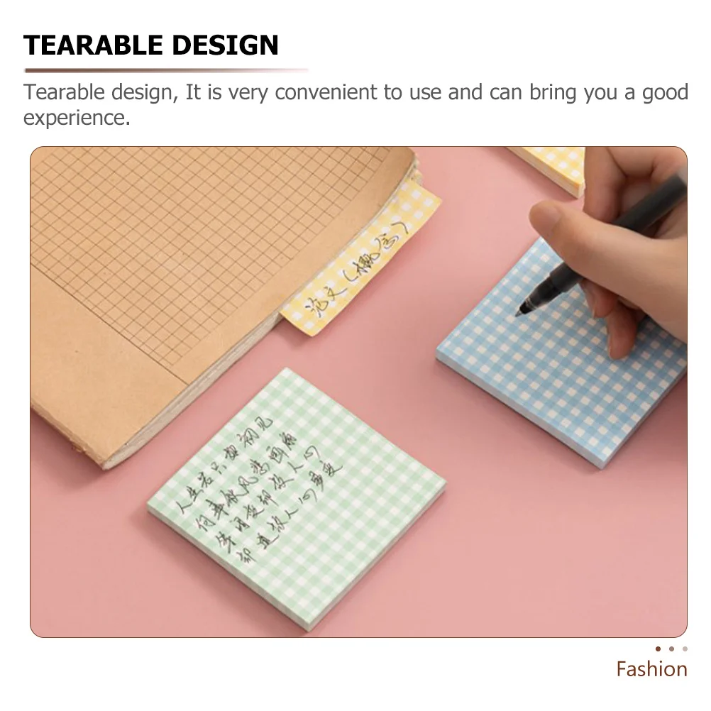 Blocco note a griglia portatile da 4 libri Blocco note antiaderente per pianificazione di pianificazione Carta per appunti piccola per blocco note a griglia per ufficio scolastico