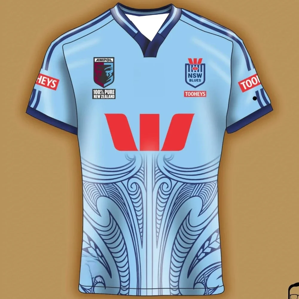 2026 Summer New NSW New 3D Print Rugby League Jersey Family Matching T-shirt Suitable for Daily and Training Wear
