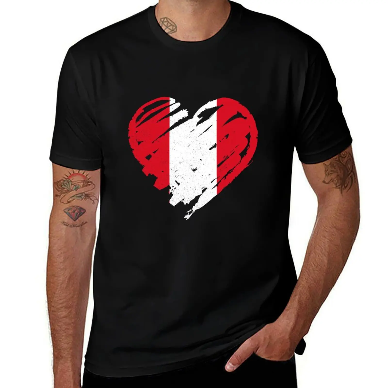 

I Love Peru T-Shirt t shirt for man 100 percent cotton man t shirt cotton high quality mens graphic t shirts T-Shirt