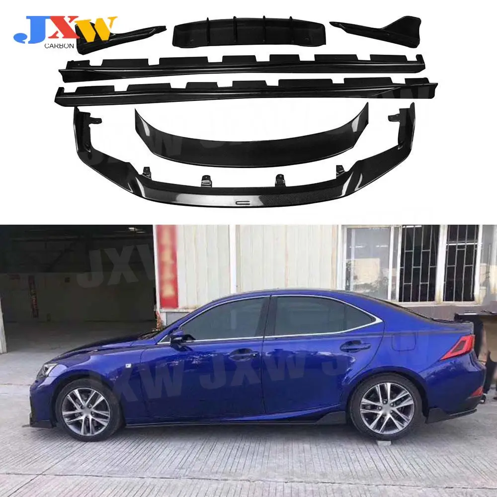 Carbon Fiber/FRP Primer Body Kits For LEXUS IS300 IS350 IS F Sport Sedan 4 Door 17-18 Front Rear Bumper Lip Spoiler Side Skirts