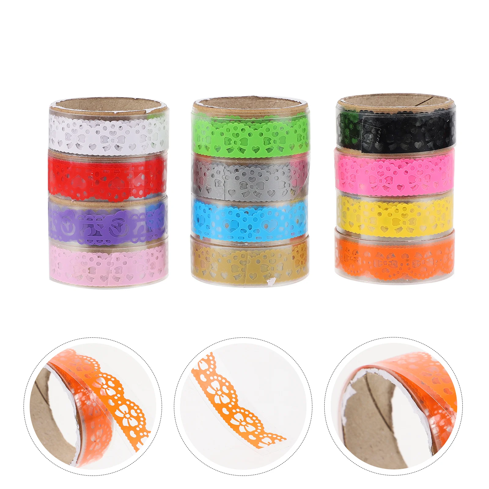 12 قطعة شريط دانتيل مجوف ذاتي اللصق ألبوم صور سكرابوكينغ اكسسوارات الديكور لتقوم بها بنفسك الحرفية هدية التفاف أنماط متعددة