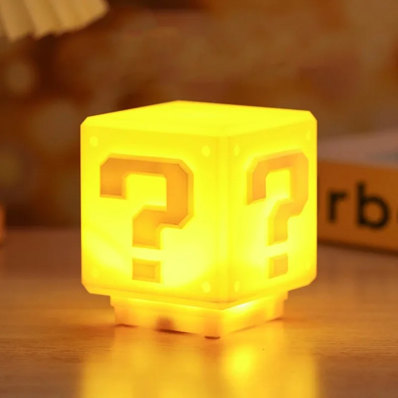 Question Mark Night Ligh Bros Led Question Mark Brick Music Night Light Sound Usb Charging Desk Lamp Light for Kids Gifts