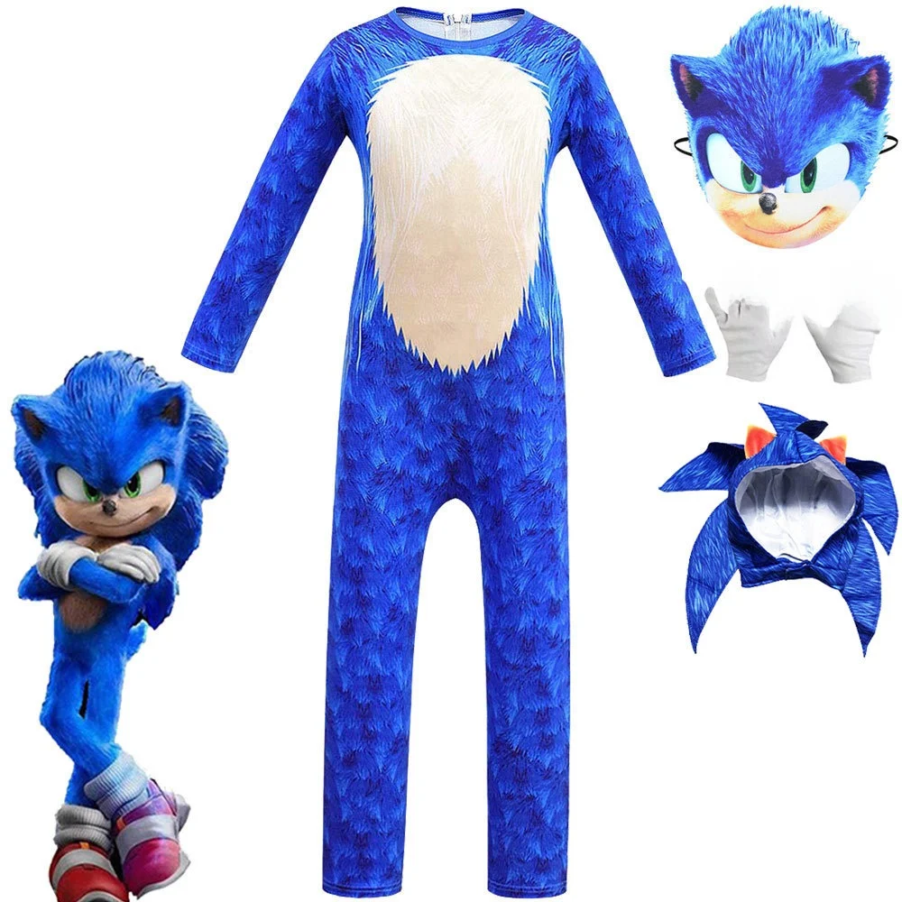Disfraz de Sonic loween para niños, Cosplay de actuación, ropa sónica, disfraz de escenario de Carnaval feliz, ropa tradicional china