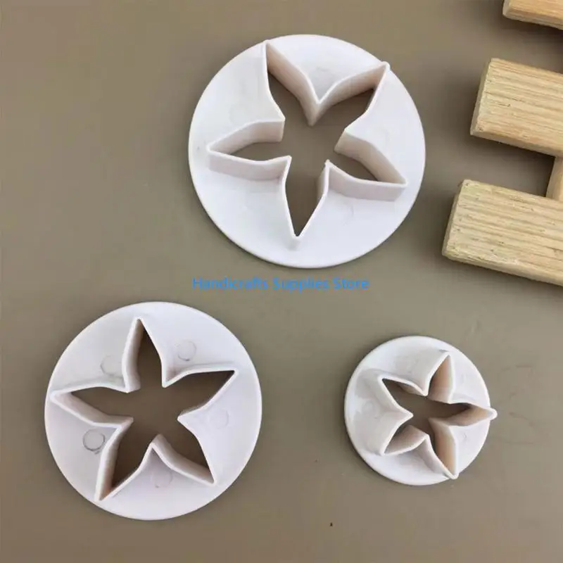 R1WA Five-pointed Star Fondant Moulds Plastic Material Fondant Cutter Push-type