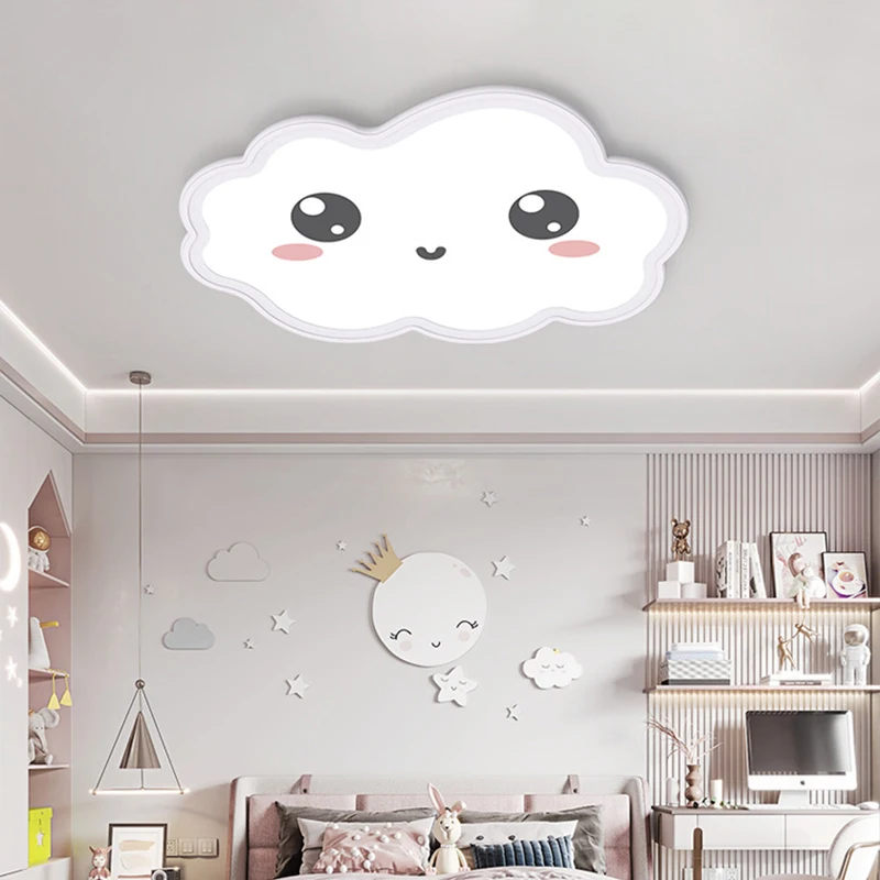 Cartoon Rainbow Cloud Ceiling Lamp for Children's Room Smart LED Ceiling light Princess Bedroom Light Fixture for Boys And Girls
