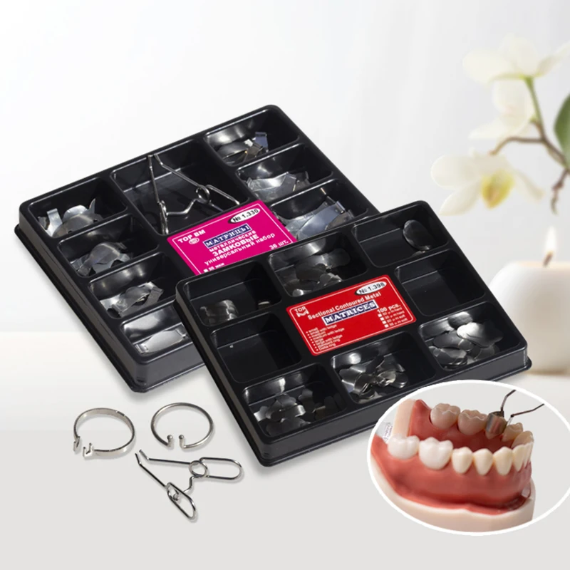 

Dental Sectional Matrix Contoured System Metal Dentistry Resin Clamping Seperating Ring Autoclavable dental