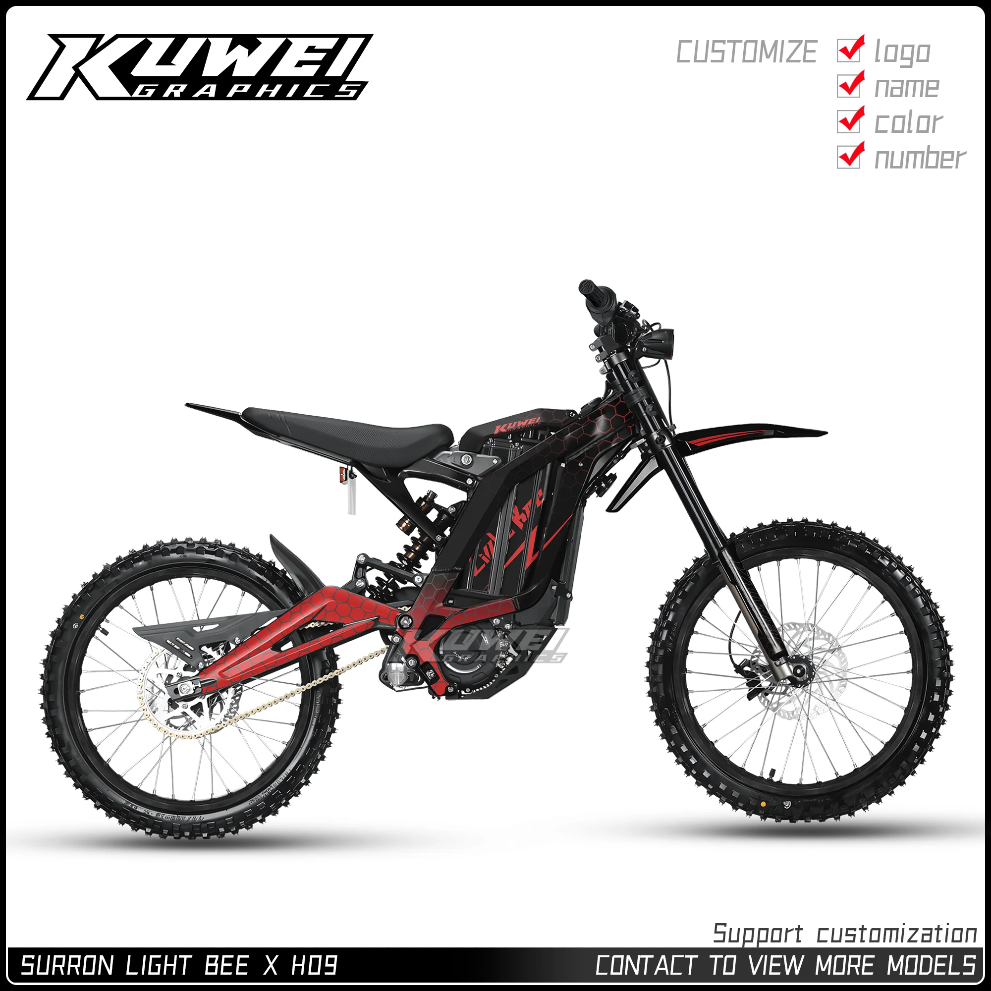 

Suitable for Surron Light Bee X Graphics Kit Decals Kit Sticker Personalized Customization