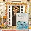 Welcome Fall Garden Flag Blue Pumpkins Starfish Conch Double Sided Vertical Coastal Themed Flags Yard Lawn Outdoor Decoratio jjp