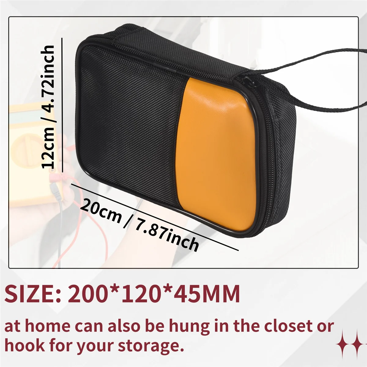 Estojo de transporte de ferramentas macio M21K para multímetros digitais 117/116/115/114/113 62 Max e mais, com zíper suave