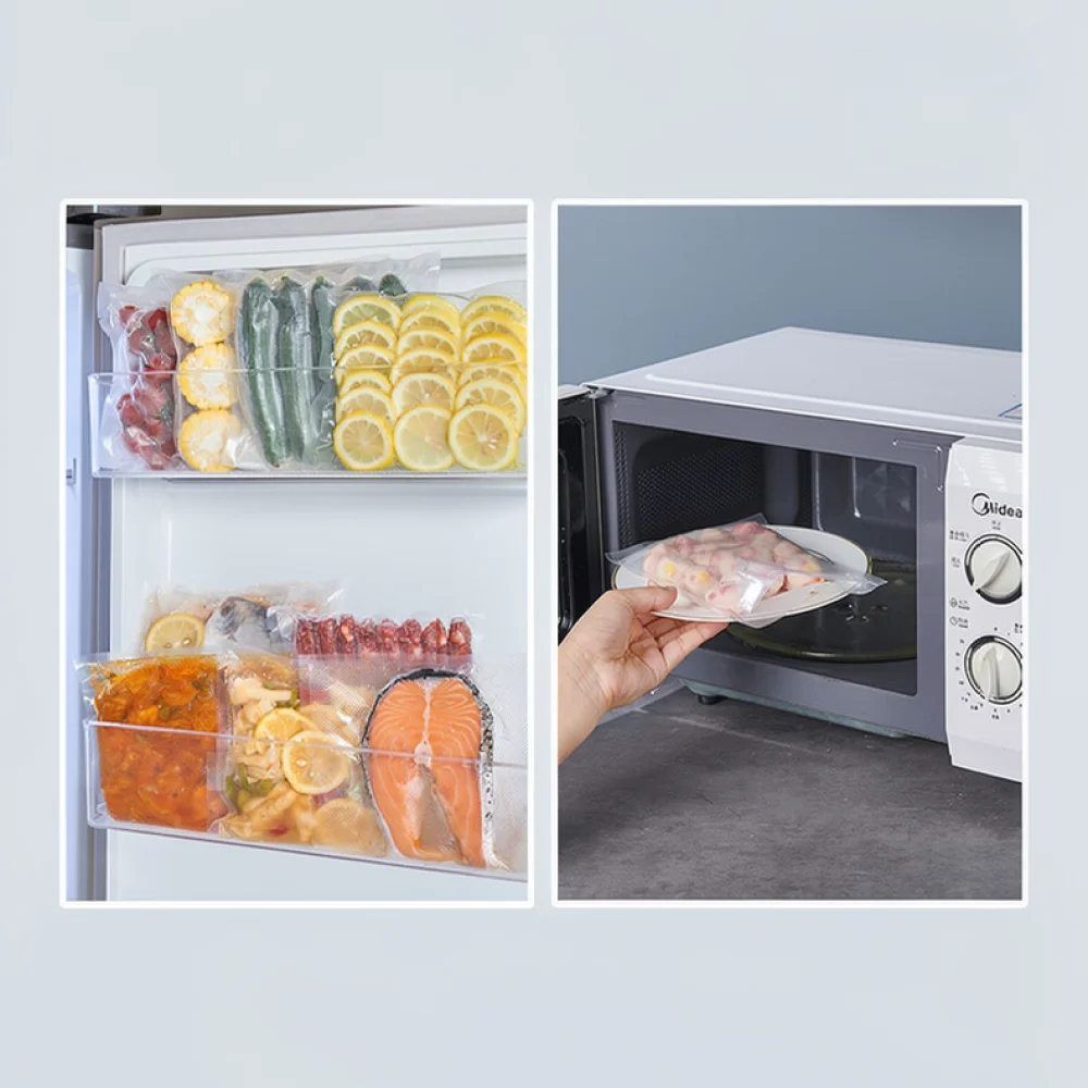 Durable Food Vacuum Sealer Bags Embossed Texture Storage Pouch Kitchen Preservation Packing For Fresh Meat Vegetable Keeper