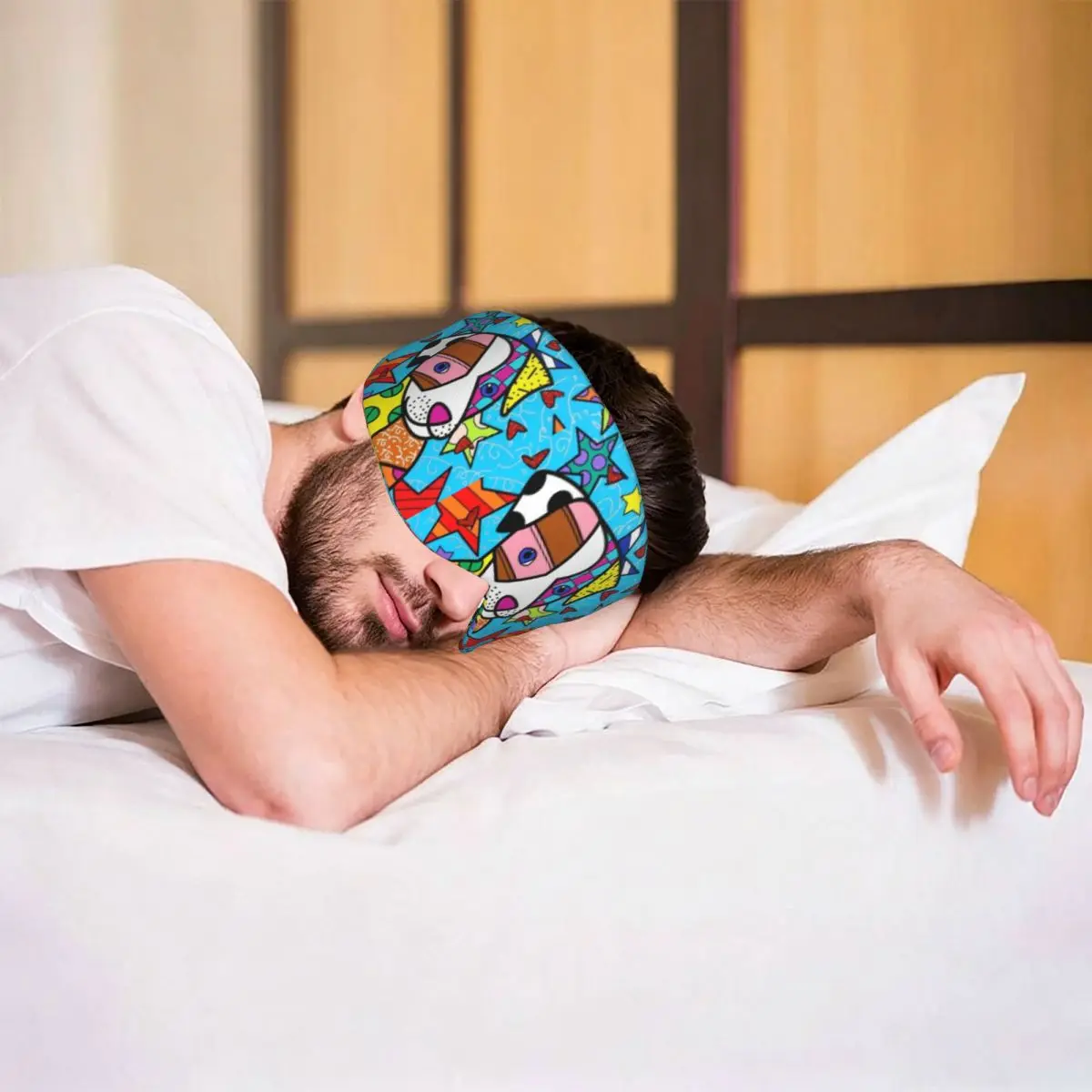 Art For Romero Britto sleep eye mask Light Blocking Portable Eye Cover for Girls Boys Home Sleeping Party Gift Eyeshade eyepatch