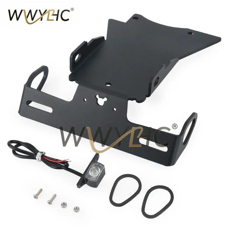 Suitable for FZ6 N/S Motorcycle License Plate Holder, Short Tail License Plate Accessory Bracket, Rear Wing License Plate Holder
