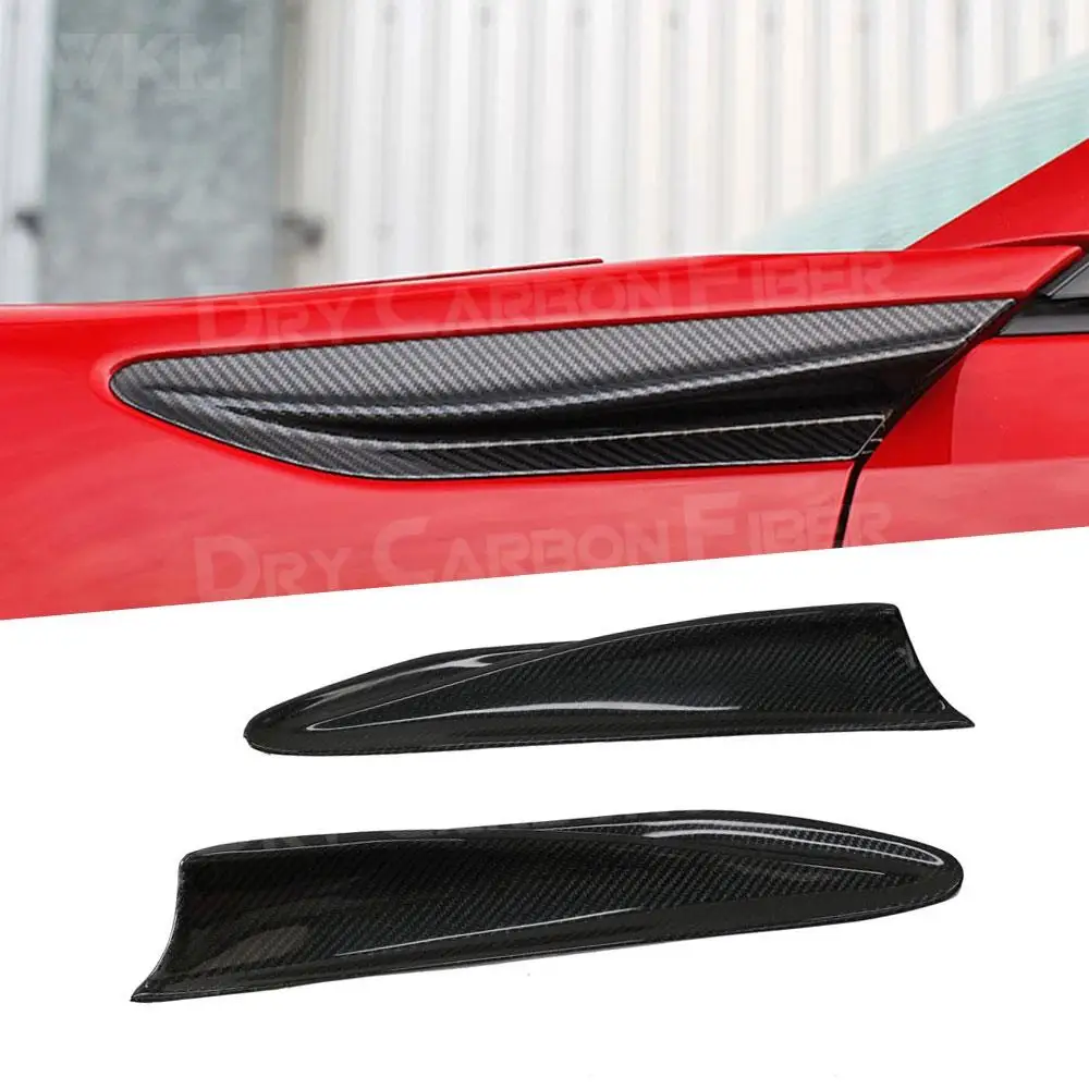 2Pcs Carbon Fiber Front Bumper Side Fender Shark Fin Canards Cover Trim Sticker Spoiler For Subaru BRZ Toyota GT86 2012 - 2019