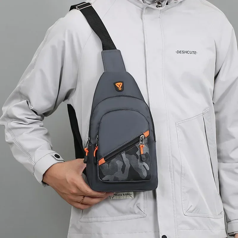 Borsttas Heren 2024 Nieuwe Mode Zakelijke Vrije Tijd Schoudertas Multifunctionele Outdoor Crossbody Tas Waterdichte Man Sling Tassen