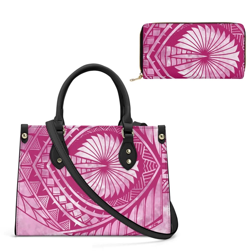 

Classic Shopping Travel Leather Handbags And Wallet Sets, Casual New Bags, Shopping Bags, Polynesian Handbag Customization
