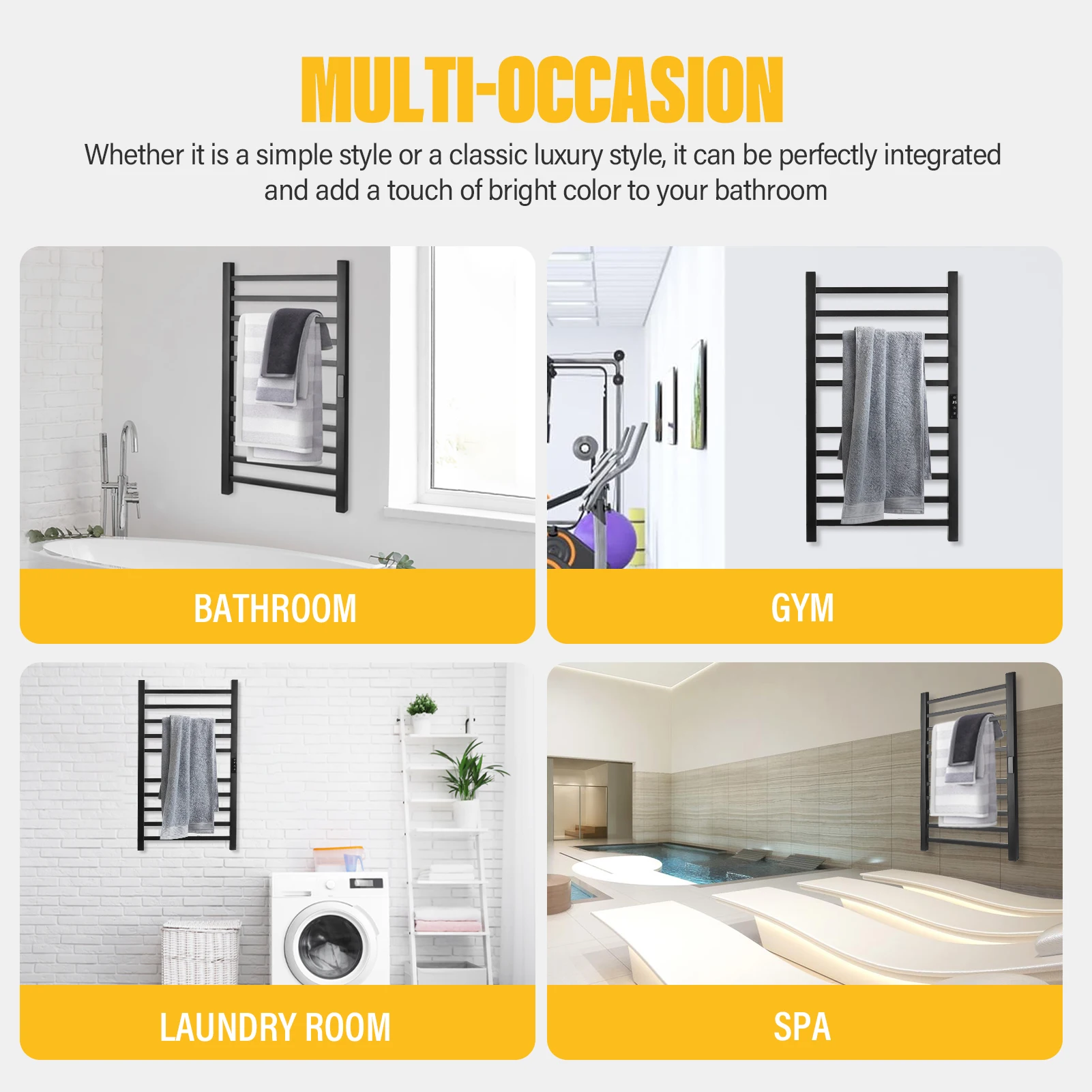 رف منشفة أكثر دفئًا يُثبت على الحائط، رف تدفئة المناشف، رف الحمام، سخان منشفة الحمام للمطبخ، الشقة، صالة الألعاب الرياضية، الفندق، المنزل