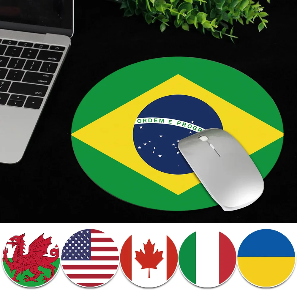 High-quality Gamer Mouse Pad Non-Slip Laptop PC Mouse-pad Waterproof Desk Mousemat Gaming National Flag Pattern Table Mat