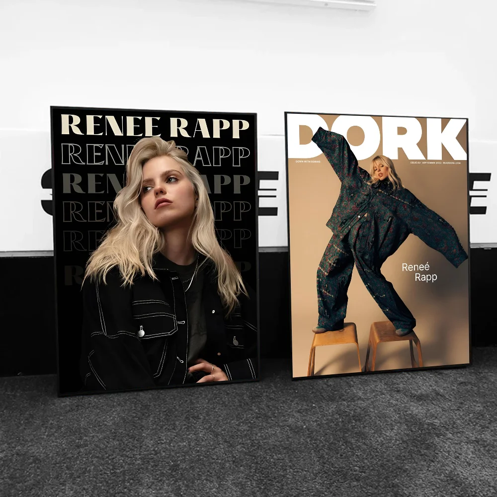 مغني البوب الممثل رينيه راب ورق أبيض ملصق ذاتي اللصق الفن ورق مقاوم للماء ملصق مقهى بار ديكور جدران الغرفة