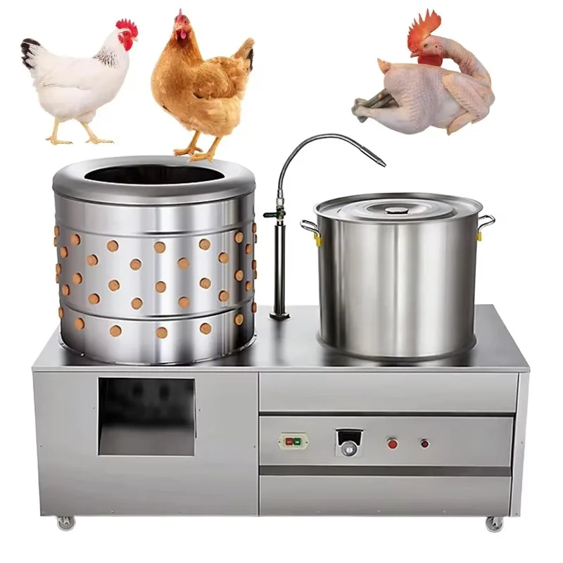 

Stainless Steel Chicken Puller Heavy Duty Feather Puller Poultry Machine with New Motor Core Components