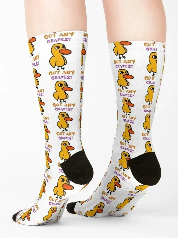 حصلت على أي عنب - جوارب The Duck Song Socks المضحكة لهدايا الشتاء، جوارب للفتيات على الأرض للرجال #4