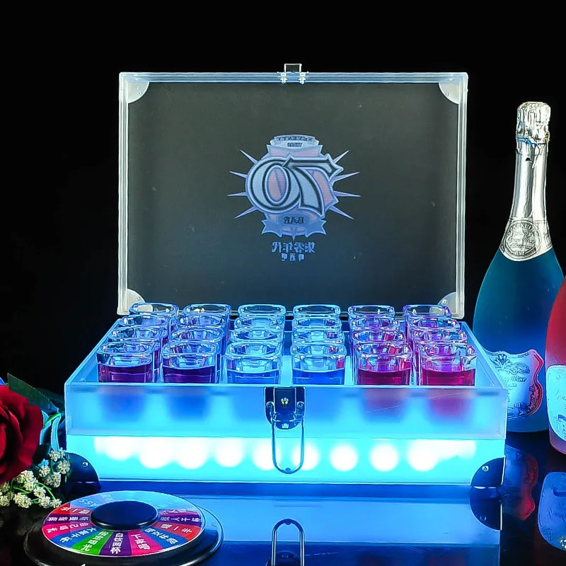 

LED Illuminated Glass Cup Rack Commercial Cocktail Holder Bar Display Stand Durable Beer Glass Organizer for KTV Nightclubs