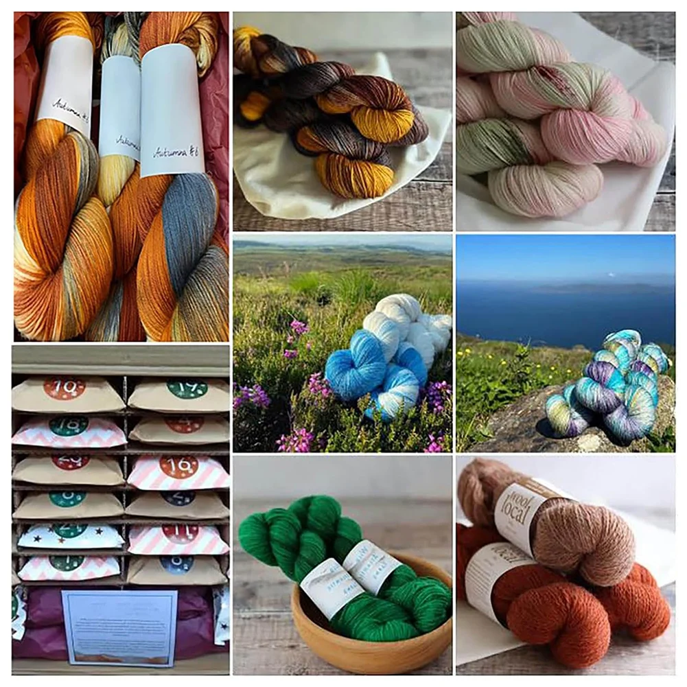 تقويم عيد الميلاد النهائي مع خيوط مصبوغة يدويًا وإكسسوارات محبوكة من الصوف الناعم فكرة هدية رائعة لمهرجان العطلات #5