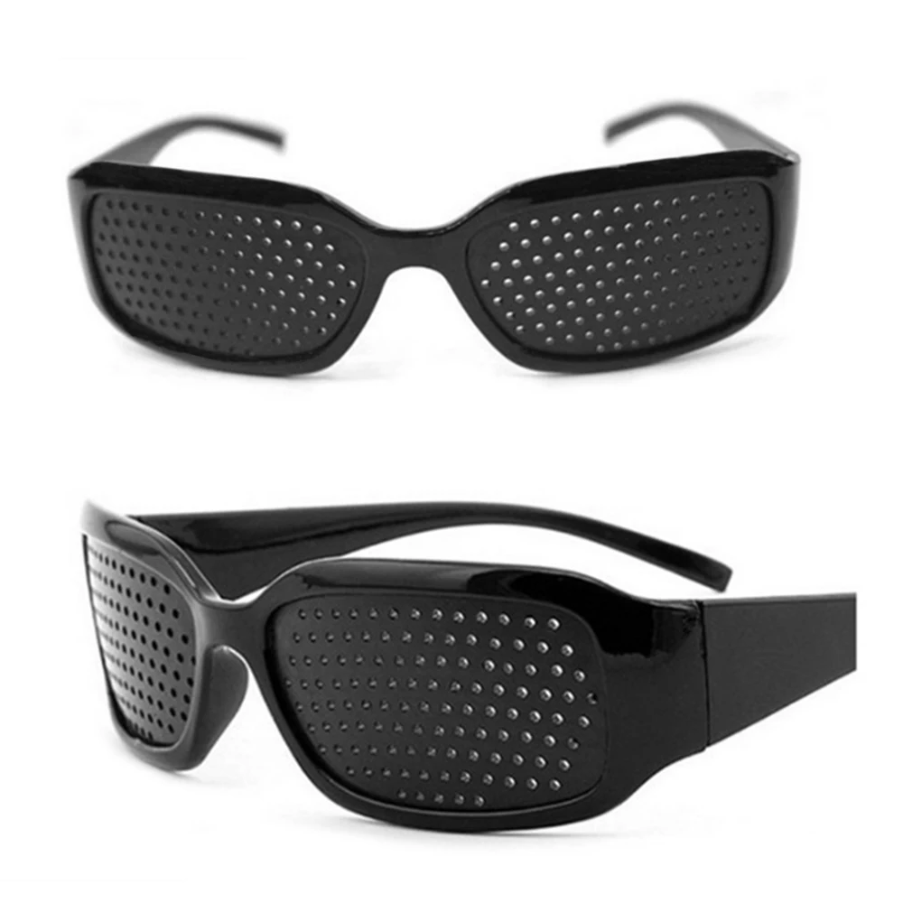 Pinhole Glasses Black Lightweight And Comfortable To Wear Camping Reduce Stress Good Resilience Anti-fatigue Eyewear 25g Glasses