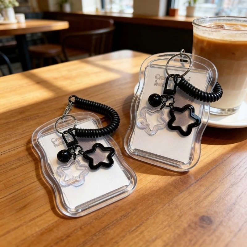 1pc School Card Access Card Holder Office Supply Transparent Protective Sleeve ID Badge Business Worker ID Card Holder