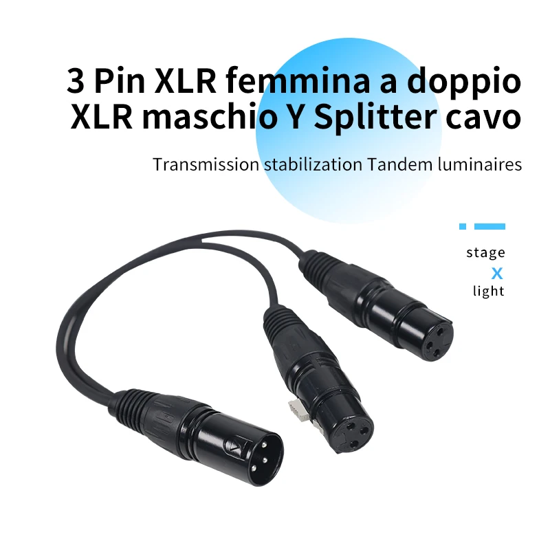 xlr macho para xlr femea jack microfone divisor de microfone 35 60cm pinos audio mixer registro 01