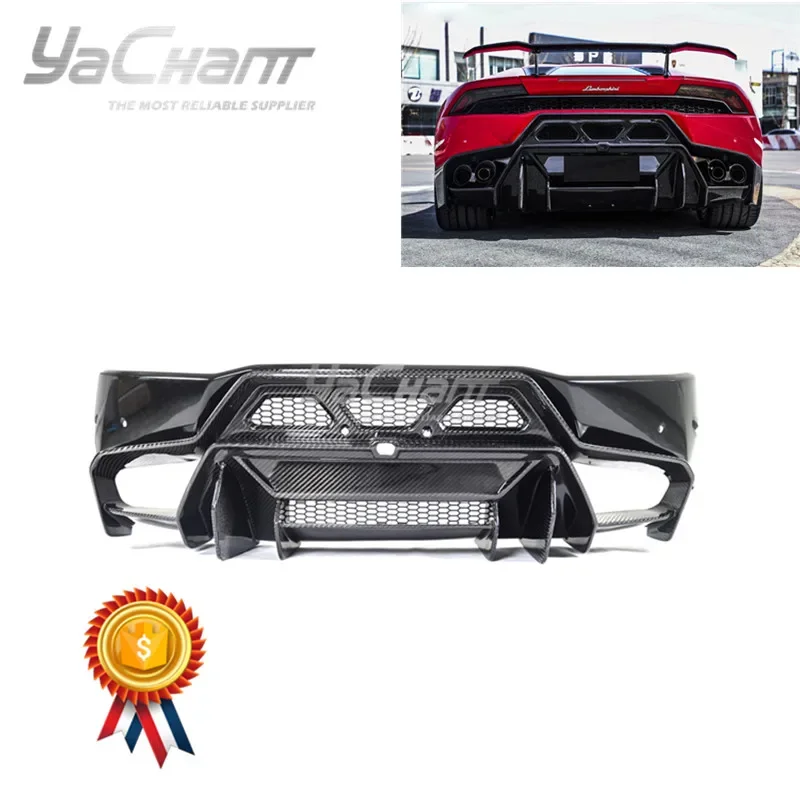 Portion Carbon Fiber Rear Bumper Fit For 2014-2019 Huracan LP610-4 VRS NOVARA EDIZIONE Style