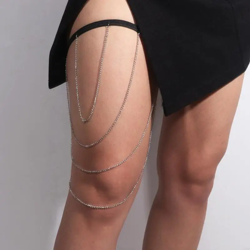Catena multistrato Catena per gamba Catena per corpo sexy estiva per coscia Gioielleria per l'uso quotidiano 49MB