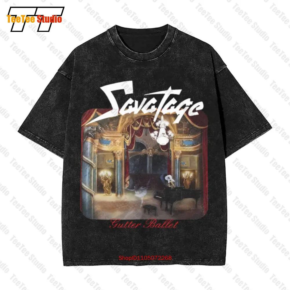 Savatage Gutter Ballet Preto Vintage Camiseta Oversized Jon Oliva Heavy Progressive Metal Rage T44C