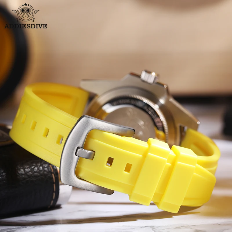 Addiesdive Waterdicht Herenhorloge 41 Mm Draaibare Bezel Mode Rubber BGW9 Super Lichtgevend 200M Duiken Quartz Horloge Reloj Hombre